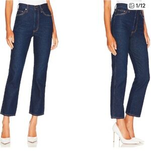 Agolde Pitch waist High Rise Kick in Radio Organic Denim size 33